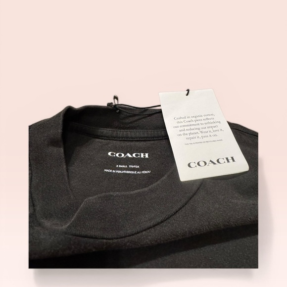 Coach Oversized Washed Black Rainbow Tee 22 ptp - Picture 5 of 8